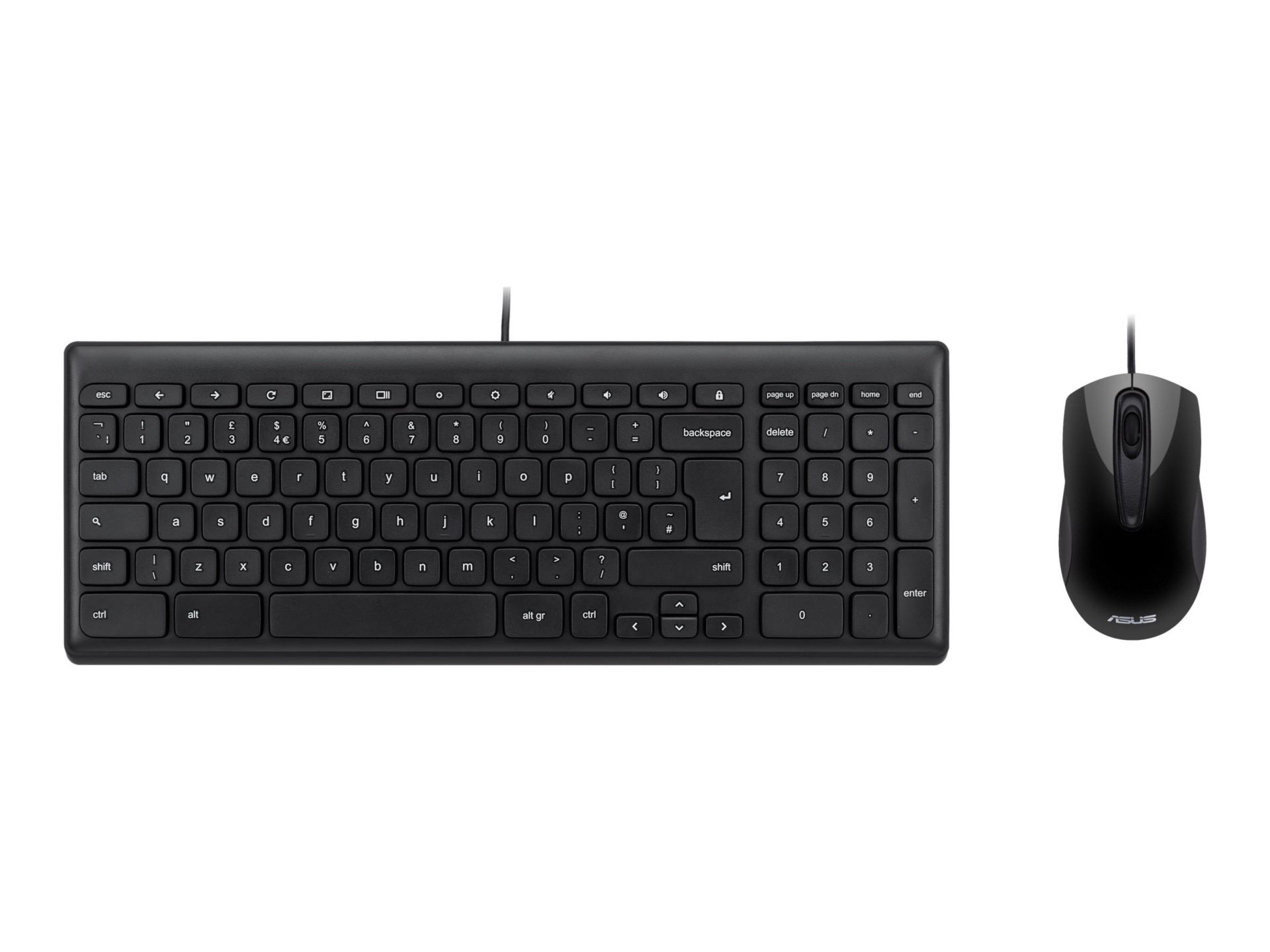 ASUS Wired Chrome OS Keyboard and Mouse - keyboard and mouse set - QWERTY - US Input Device