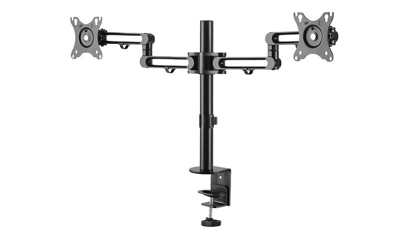 Tripp Lite Flex arm dual desk mount for 13 - 27" screens up to 17.6 lbs per screen mounting kit - full-motion - for 2