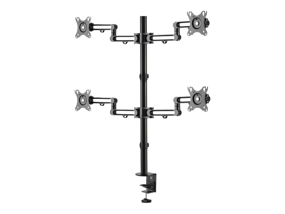 Tripp Lite Flex arm quad desk mount for 13 - 27" screens mounting kit - full-motion - for 4 LCD displays - black