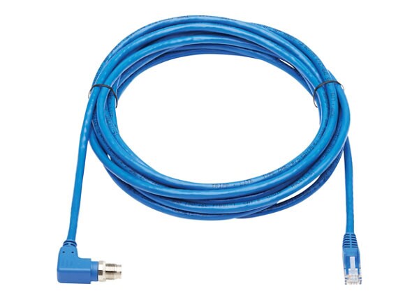 Tripp Lite Ethernet Cable M12 XCode Cat6 1G UTP Right-Angle M12 RJ45 MM 10M