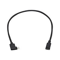 Tripp Lite USB C Extension Cable 3.2 Gen 2 60W Charging Right-Angle MF 20in