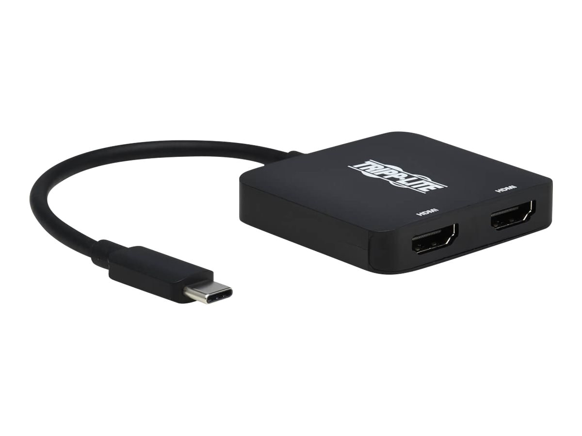 overflade narre billede Tripp Lite USB-C Adapter, Dual Display - 4K 60 Hz HDMI, HDR, 4:4:4, HDCP  2.2, DP 1.4 Alt Mode, Black - adapter - HDMI / - U444-2H-MST4K6 - USB  Adapters - CDW.com
