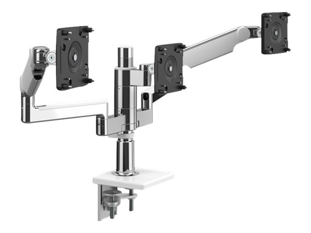 Humanscale M/FLEX M2.1 - mounting kit - for 3 LCD displays - polished aluminum with white trim
