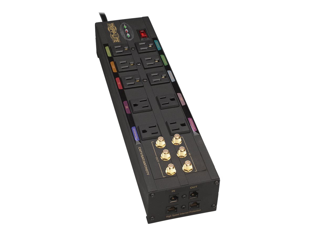 Isobar Surge Protector, 8 Outlet, 3840 Joules, Metal