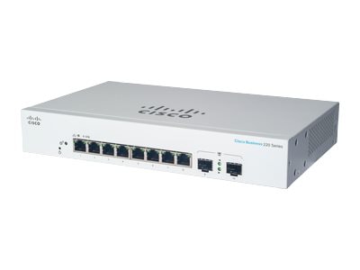 Cisco Business 220 Series CBS220-8T-E-2G - switch - 10 ports - smart - rack-mountable