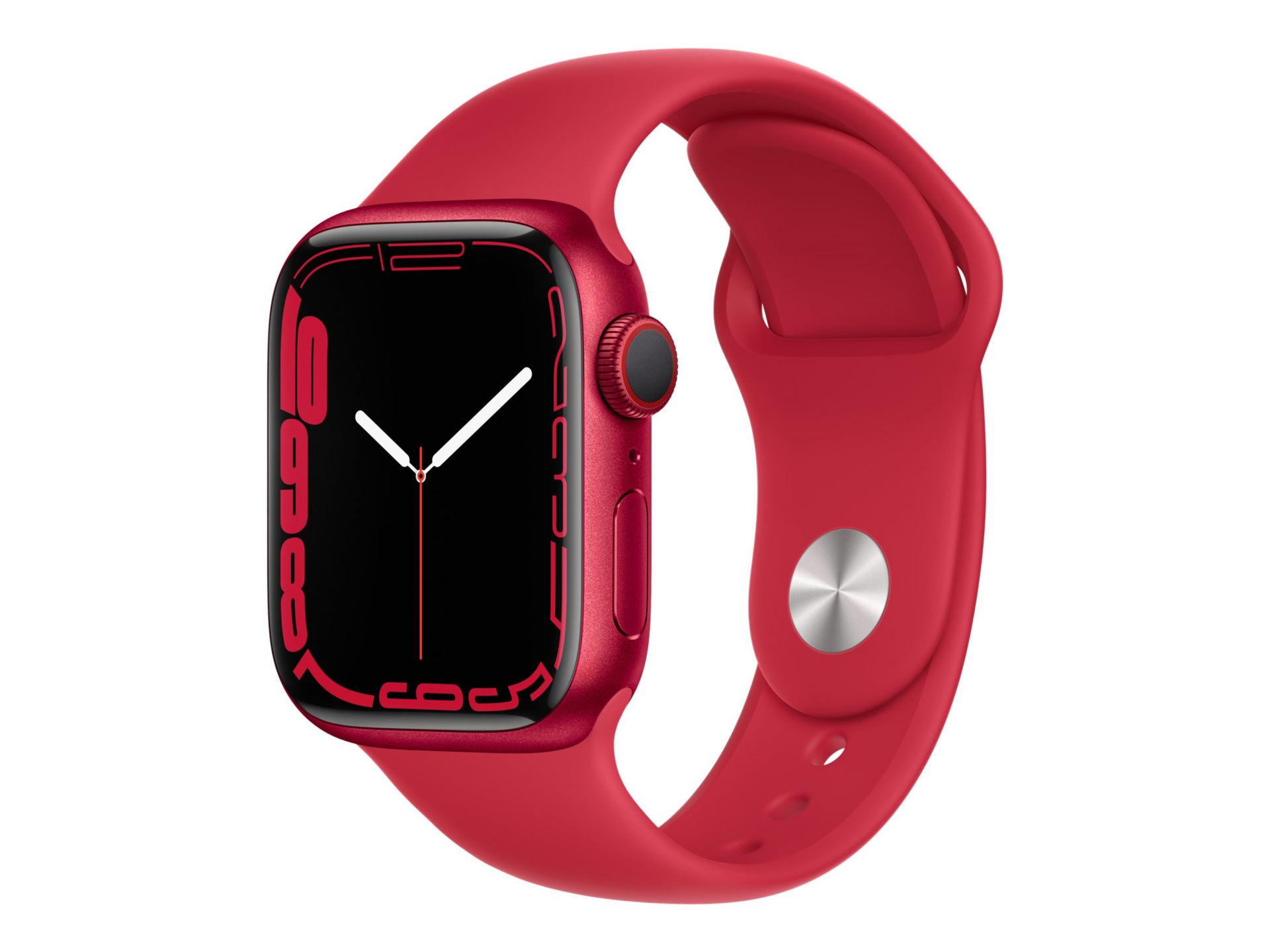 Apple Watch Series 7 (GPS + Cellular) (PRODUCT) RED - red aluminum - smart watch with sport band - red - 32 GB