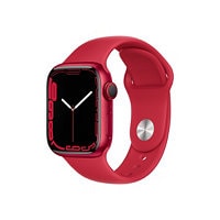 Apple Watch Series 7 (GPS + Cellular) (PRODUCT) RED - red aluminum - smart  watch with sport band - red - 32 GB