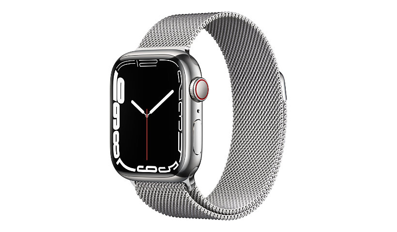 Apple Watch Series 7 (GPS + Cellular) - silver stainless steel - smart watc