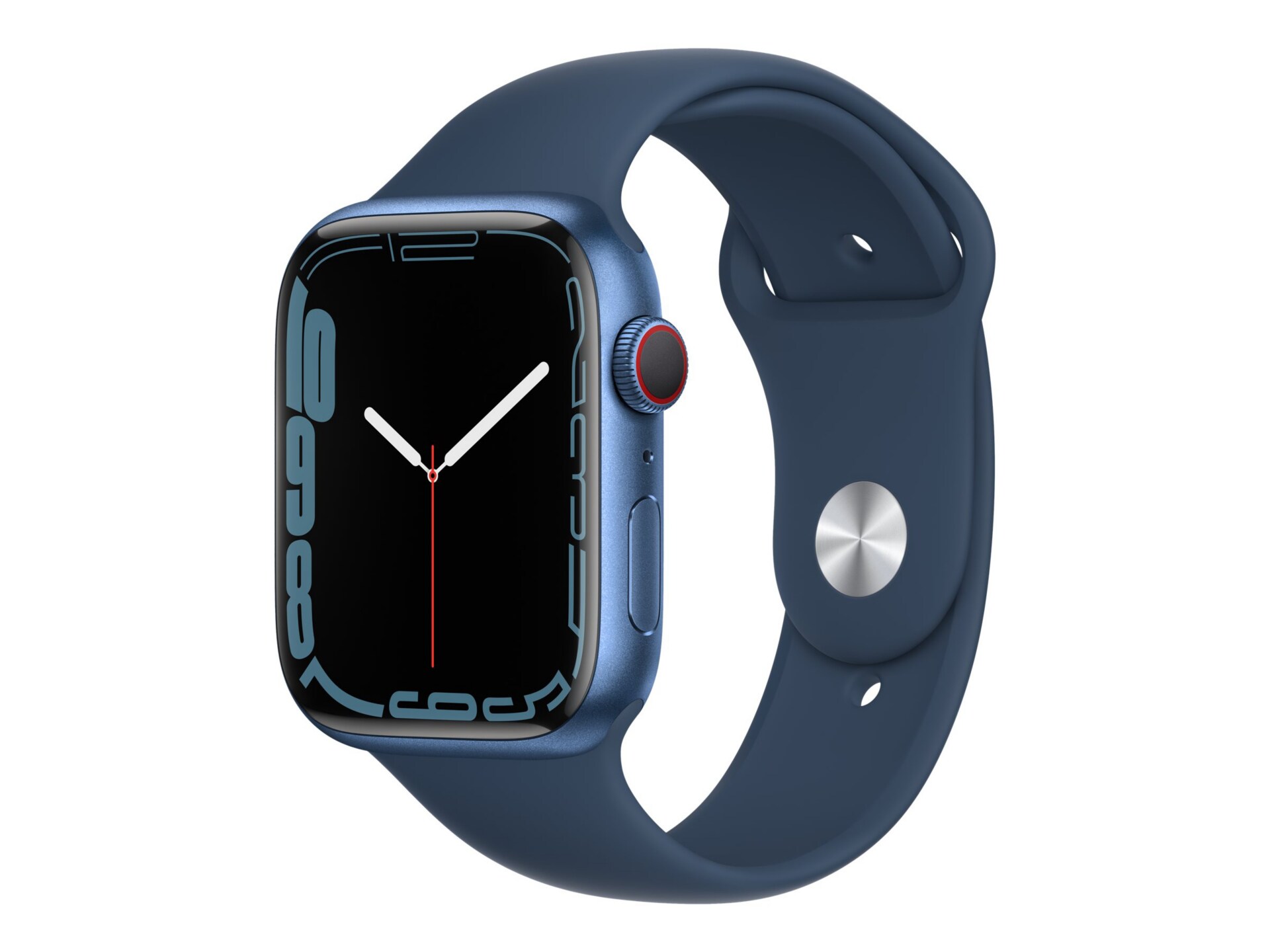 Apple Watch Series 7 (GPS + Cellular) - blue aluminum - smart watch with sport band - abyss blue - 32 GB