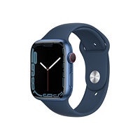 Apple Watch Series 7 (GPS + Cellular) - blue aluminum - smart watch with sp