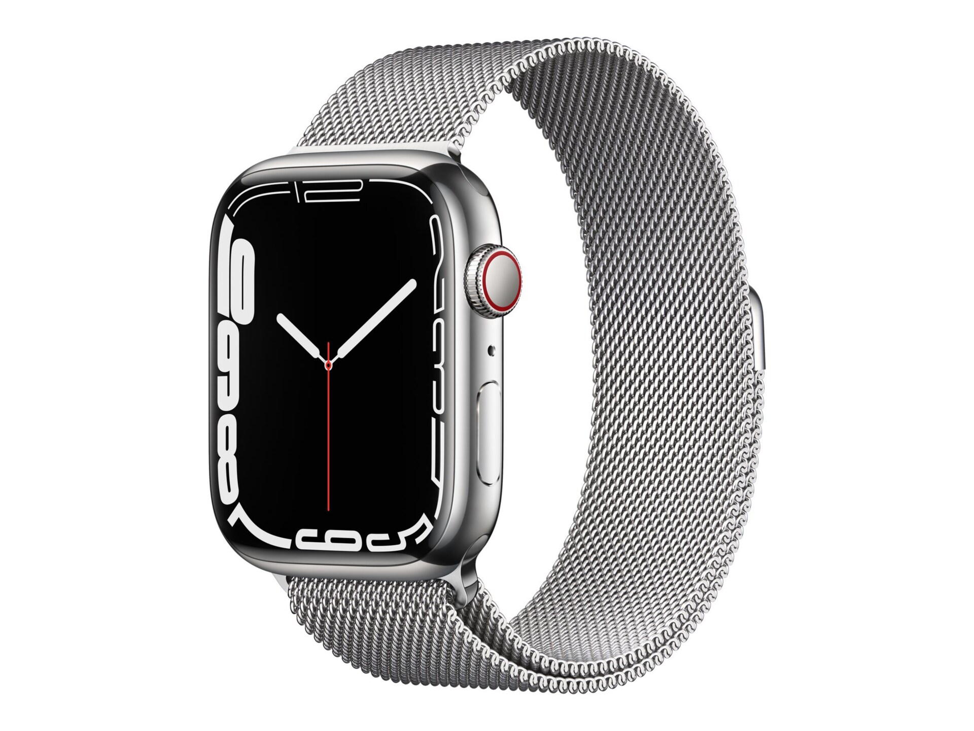 Apple Watch Series 7 (GPS + Cellular) - silver stainless steel - smart watc