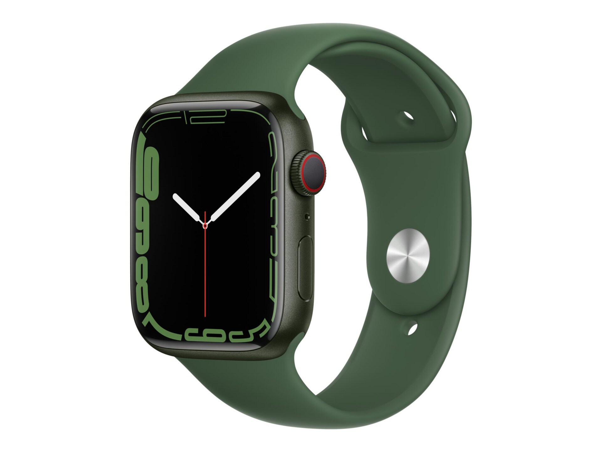 Apple Watch Series 7 (GPS + Cellular) - green aluminum - smart watch with sport band - clover - 32 GB