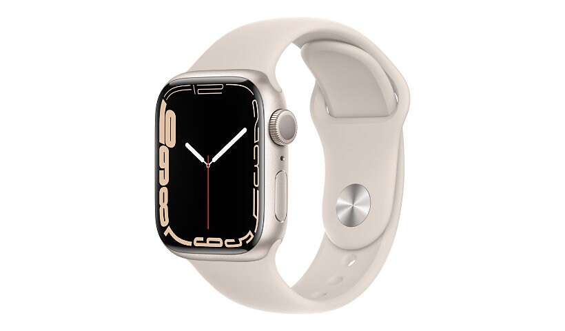 Apple Watch Series 7 (GPS) - starlight aluminum - smart watch with sport band - starlight - 32 GB