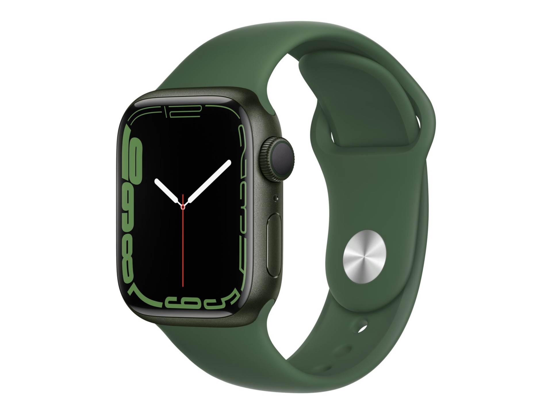 Apple Watch Series 7 (GPS) - green aluminum - smart watch with sport band - clover - 32 GB