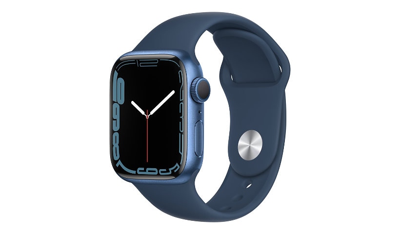 Apple Watch Series 7 (GPS) - blue aluminum - smart watch with sport band -