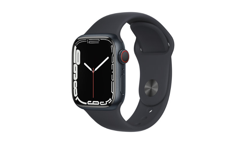 Apple Watch Series 7 (GPS) - midnight aluminum - smart watch with sport ban