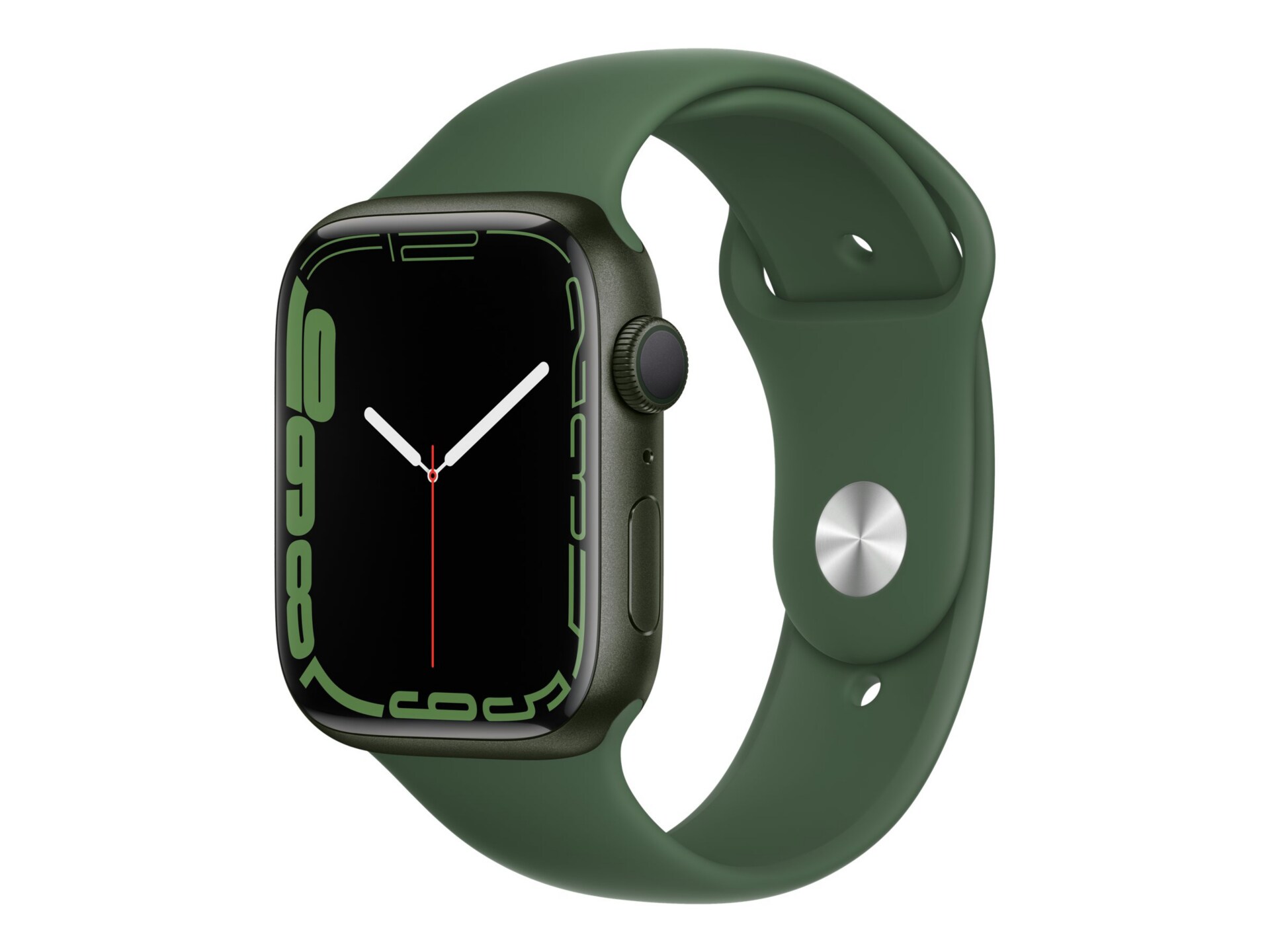 Apple Watch Series 7 (GPS) - green aluminum - smart watch with sport band - clover - 32 GB