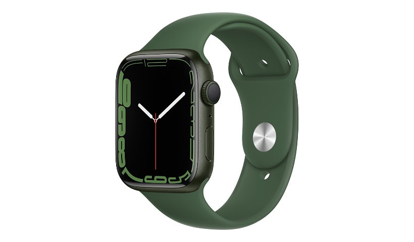 Apple Watch Series 7 (GPS) - green aluminum - smart watch with sport band - clover - 32 GB