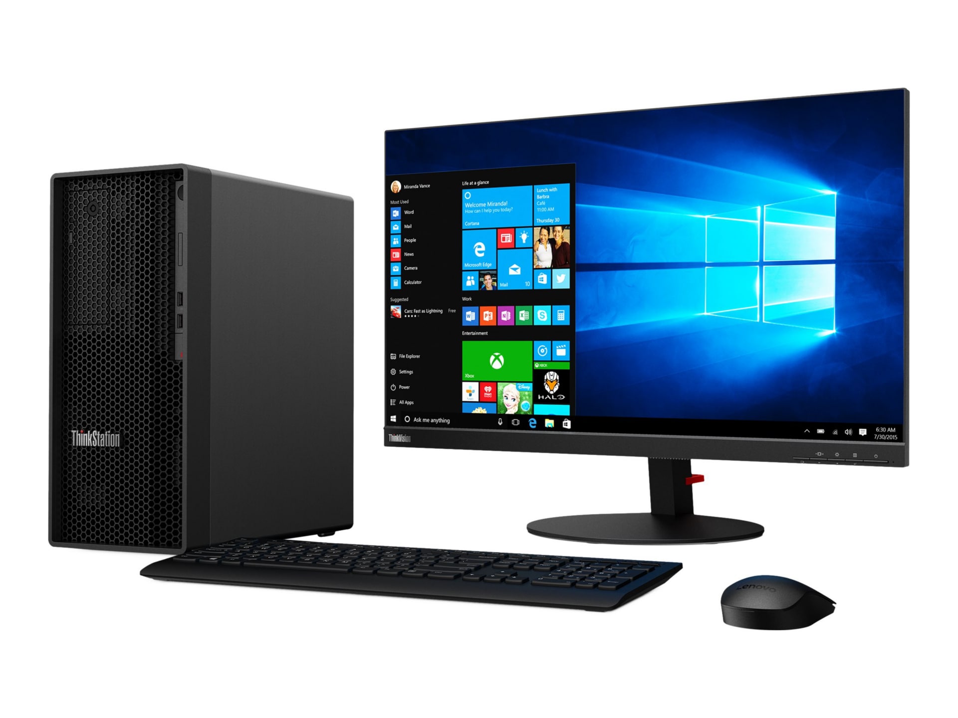 Lenovo ThinkStation P350 - tower - Core i7 11700 2.5 GHz - vPro - 32 GB - SSD 1 TB - US