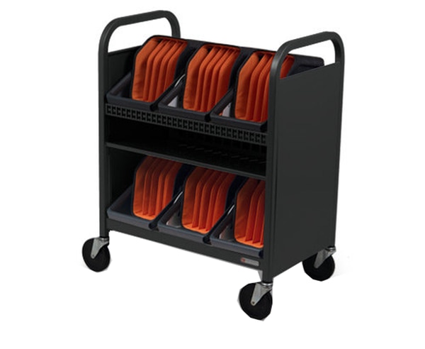 Bretford 30U Cube Transport Cart with Caddies