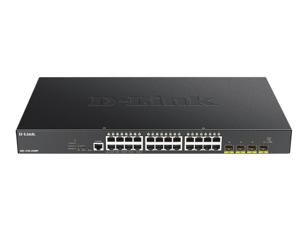 D-Link DGS 1250-28XMP-6KV - switch - 28 ports - smart - rack-mountable