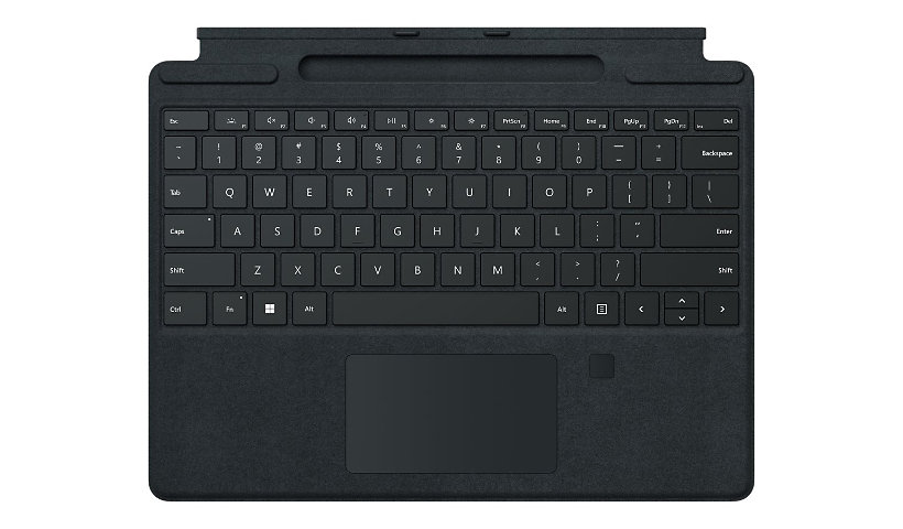Microsoft Surface Pro Keyboard - Black Fingerprint Reader - English - Pro 9/8/X