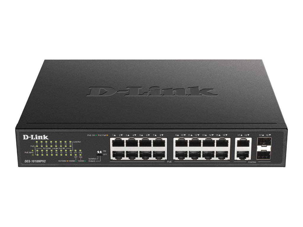 D-Link DES-1016D 16-Port Fast Ethernet Unmanaged Desktop Switch