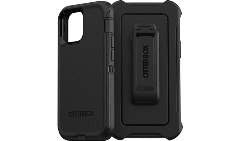 OtterBox Defender Rugged Carrying Case (Holster) Apple iPhone 12 mini, iPhone 13 mini Smartphone - Black