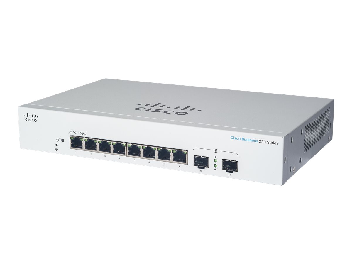 Cisco Business 220 Series CBS220-8FP-E-2G - switch - 10 ports - smart - rack-mountable