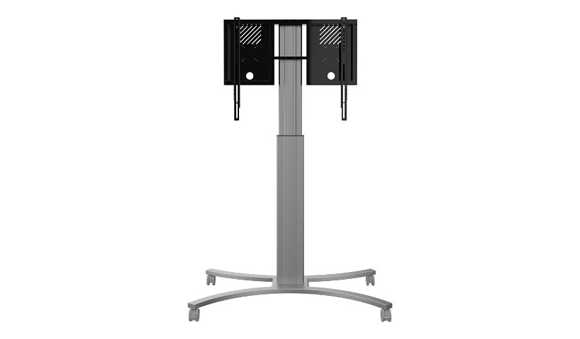 Conen RLI10070CK cart - motorized - for flat panel - RAL 9005, RAL 9006, white aluminum, anodized silver, deep black
