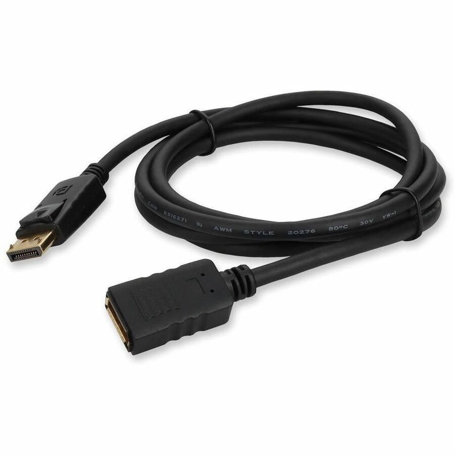 Proline 6ft DisplayPort 1.2 Male to DisplayPort 1.2 Female Black Cable For