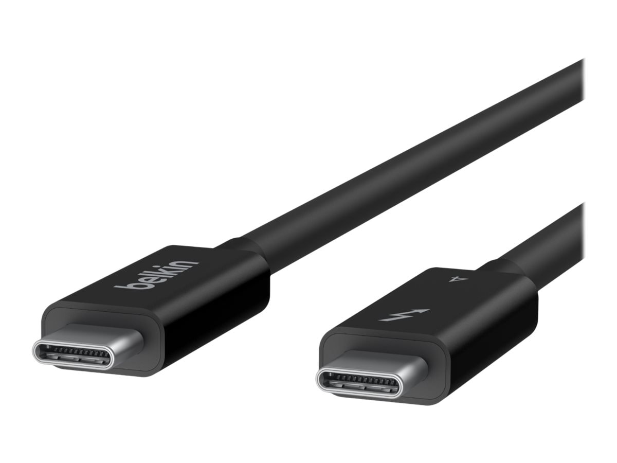 Belkin 3.3 ft Thunderbolt USB-C to USB-C Cable - 24 pin to 24 pin - 100W PD  - Black - INZ003BT1MBK - USB Cables 