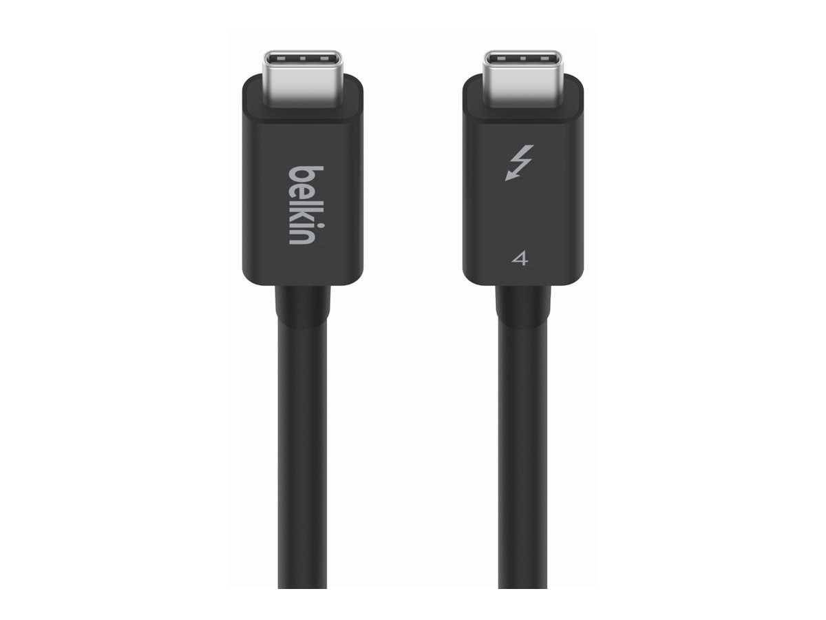 Belkin 6.6 ft Thunderbolt USB-C to USB-C Cable - 24 pin to 24 pin - 100W PD - Black