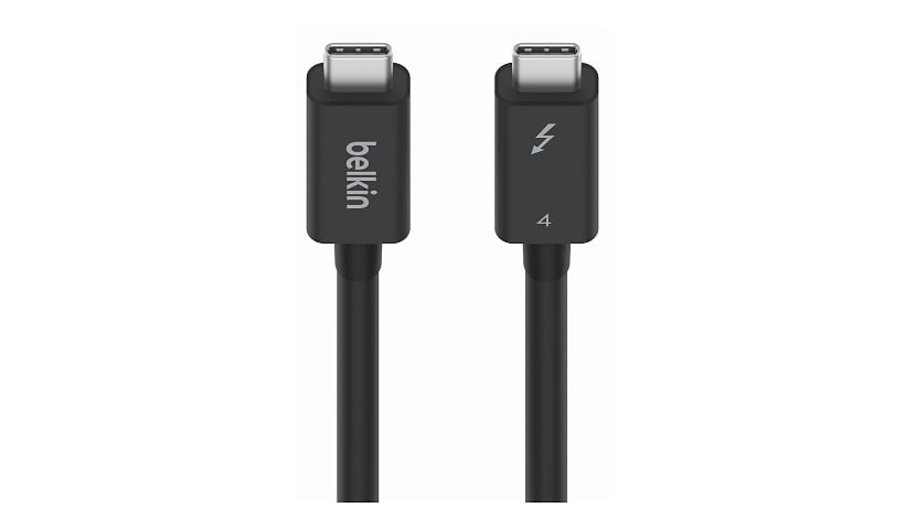 Belkin 6.6 ft Thunderbolt USB-C to USB-C Cable - 24 pin to 24 pin - 100W PD - Black