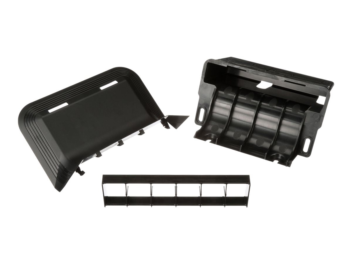 Panduit Above Floor Raceway Wall Transition Fitting, Black