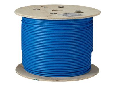 Black Box CAT6A Bulk Cable Stranded UTP 650MHz CM PVC PoE Blue 1000FT