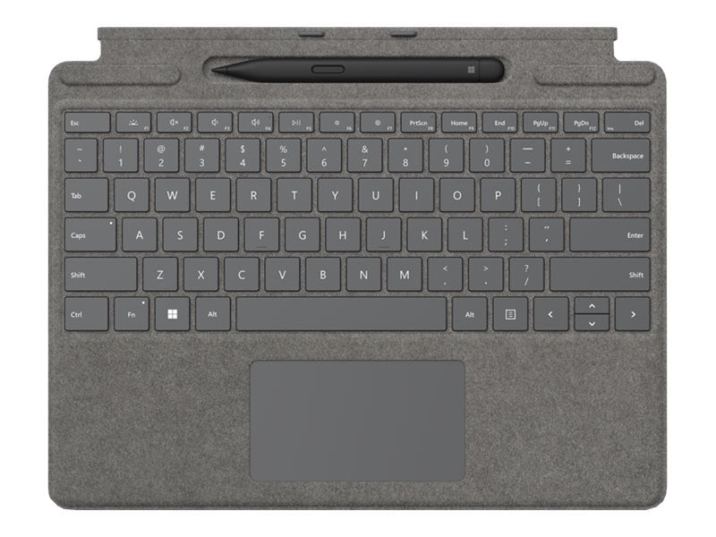 Microsoft Surface Pro Keyboard with Surface Slim Pen 2 - Touchpad - Platinum - English - Pro 9/8/X