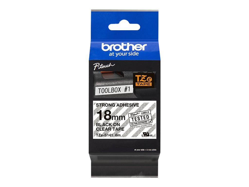 Brother TZe-S141 - laminated tape - 1 cassette(s) - Roll (1.8 cm x 8 m) - print cartridge / labels kit