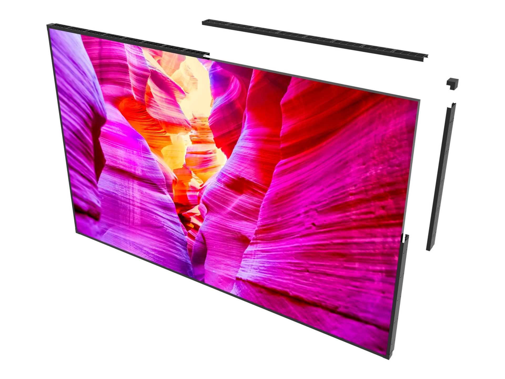 Peerless Universal - mounting component - for dvLED video wall - 16' vented x 10' solid - magic black II