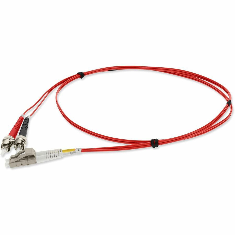 Proline 1m ST to LC Red OM1 Duplex OFNR (Riser-Rated) MMF Fiber Patch Cable
