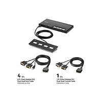 Belkin Modular Secure Dual Head - KVM switch - 4 ports - TAA Compliant