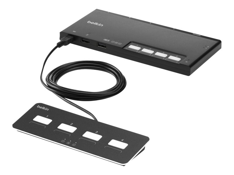 Thumbnail 2 of 5 for Belkin Modular Series F1DN204MOD-BA-4 - KVM switch - 4 ports - TAA Compliant