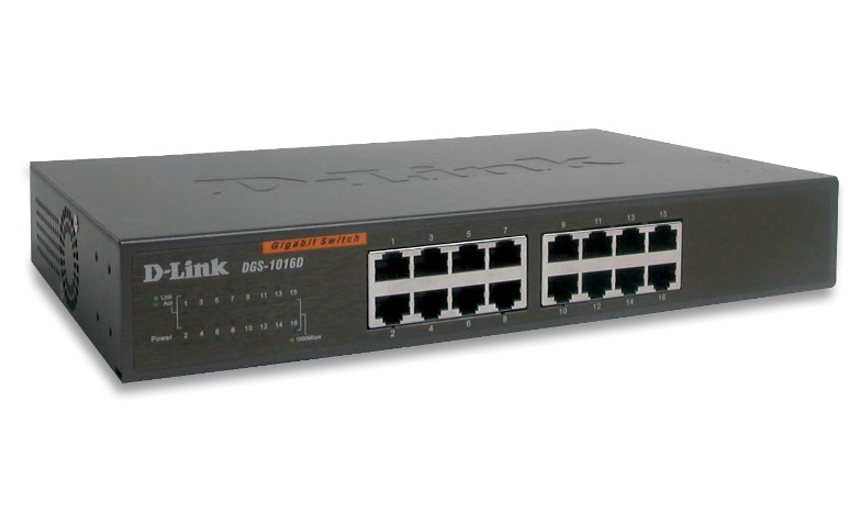 D-Link DGS 1016D - switch - 16 ports - unmanaged - rack-mountable