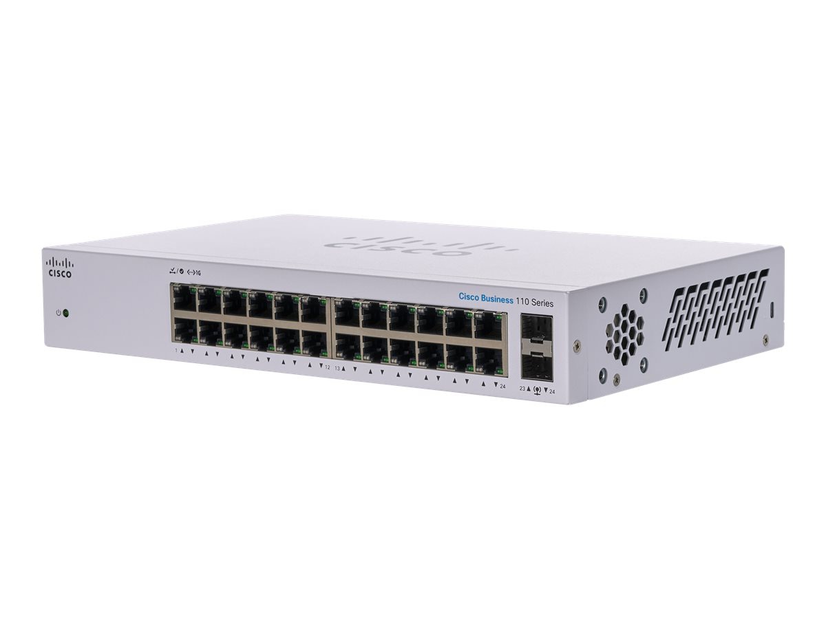 Cisco Business 110 Series 110-24T - switch - 24 ports - unmanaged - rack-mo