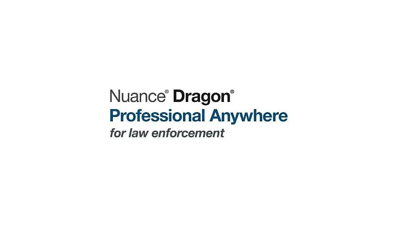 Nuance Dragon Professional Anywhere for Law Enforcement-Voice &amp; Speech Recognition-Azure Government-Hosted-Term