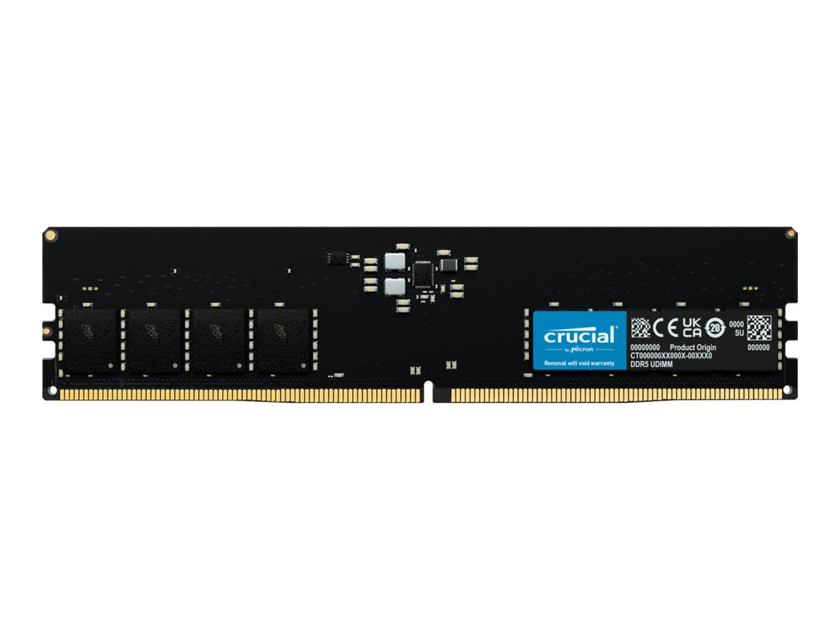 Crucial - DDR5 - module - 16 GB - DIMM 288-pin - 4800 MHz / PC5-38400 - unbuffered