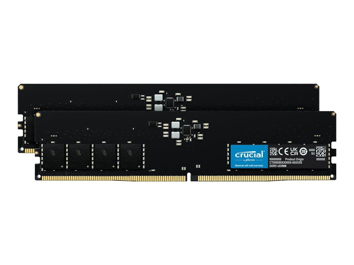 Crucial - DDR5 - kit - 32 GB: 2 x 16 GB - DIMM 288-pin - 4800 MHz / PC5-38400 - unbuffered