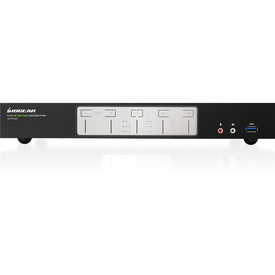 IOGEAR GCS1944H 4-Port 4K Dual View KVMP Switch with HDMI - TAA