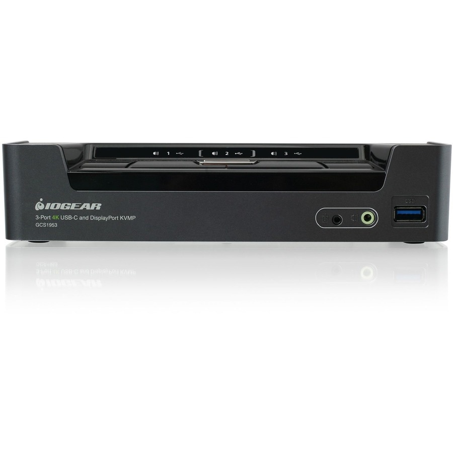 Thumbnail 2 of 6 for IOGEAR 3-Port 4K USB-C and DisplayPort KVMP Switch with Power Delivery