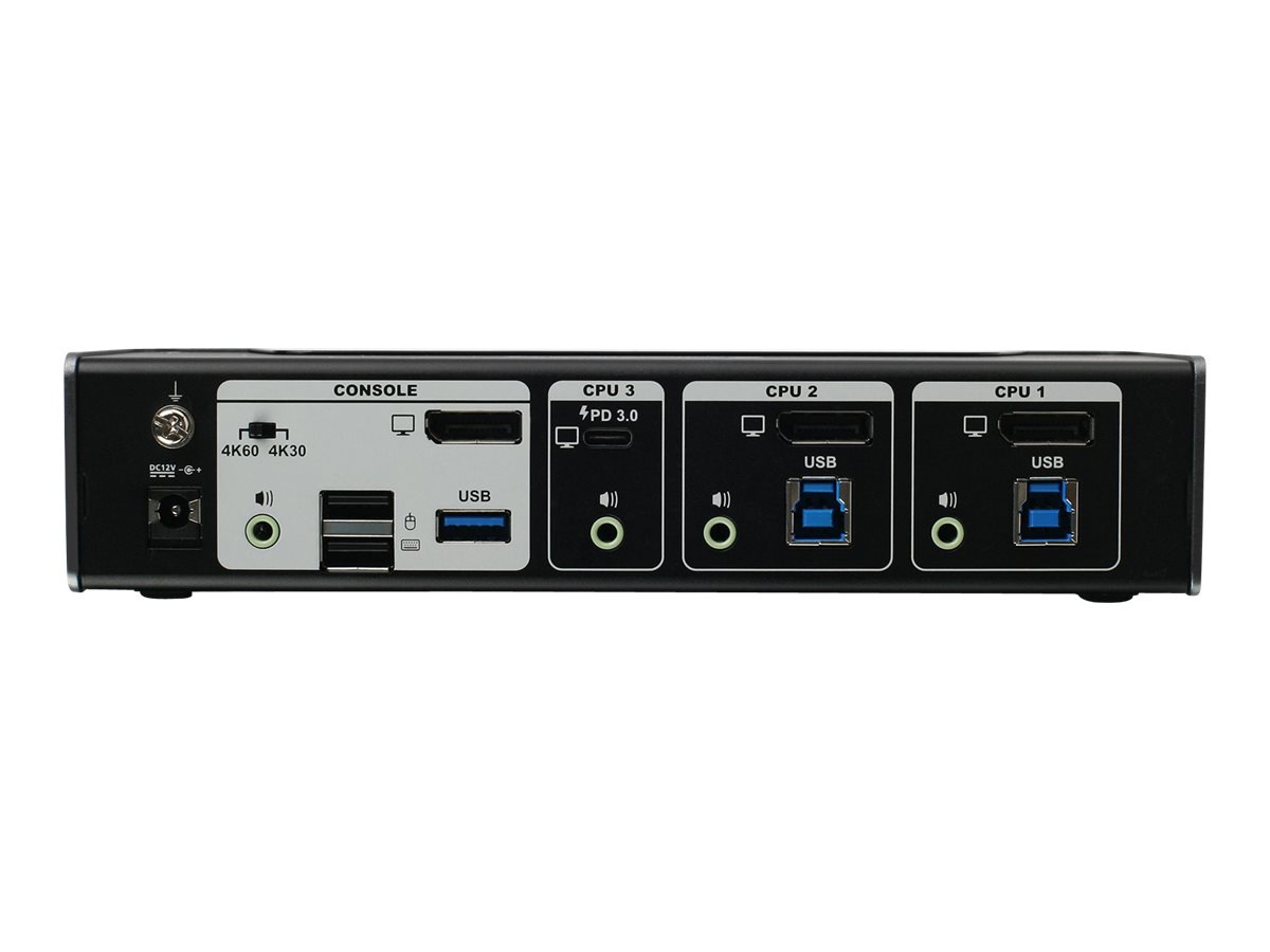Thumbnail 3 of 6 for IOGEAR 3-Port 4K USB-C and DisplayPort KVMP Switch with Power Delivery